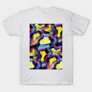 Contemporary Watercolor Mosaic  Abstract Pattern T-Shirt